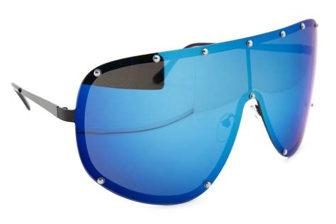 oversized shield sunglasses blue|extra large oversized sunglasses.